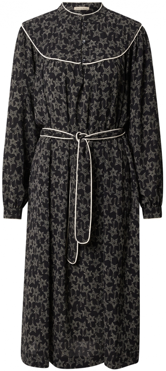 Stella Nova Košeľové šaty  čierna / perlovo biela