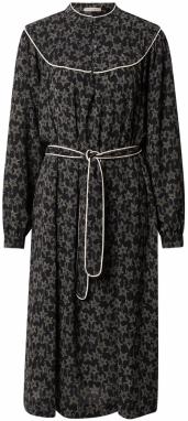 Stella Nova Košeľové šaty  čierna / perlovo biela