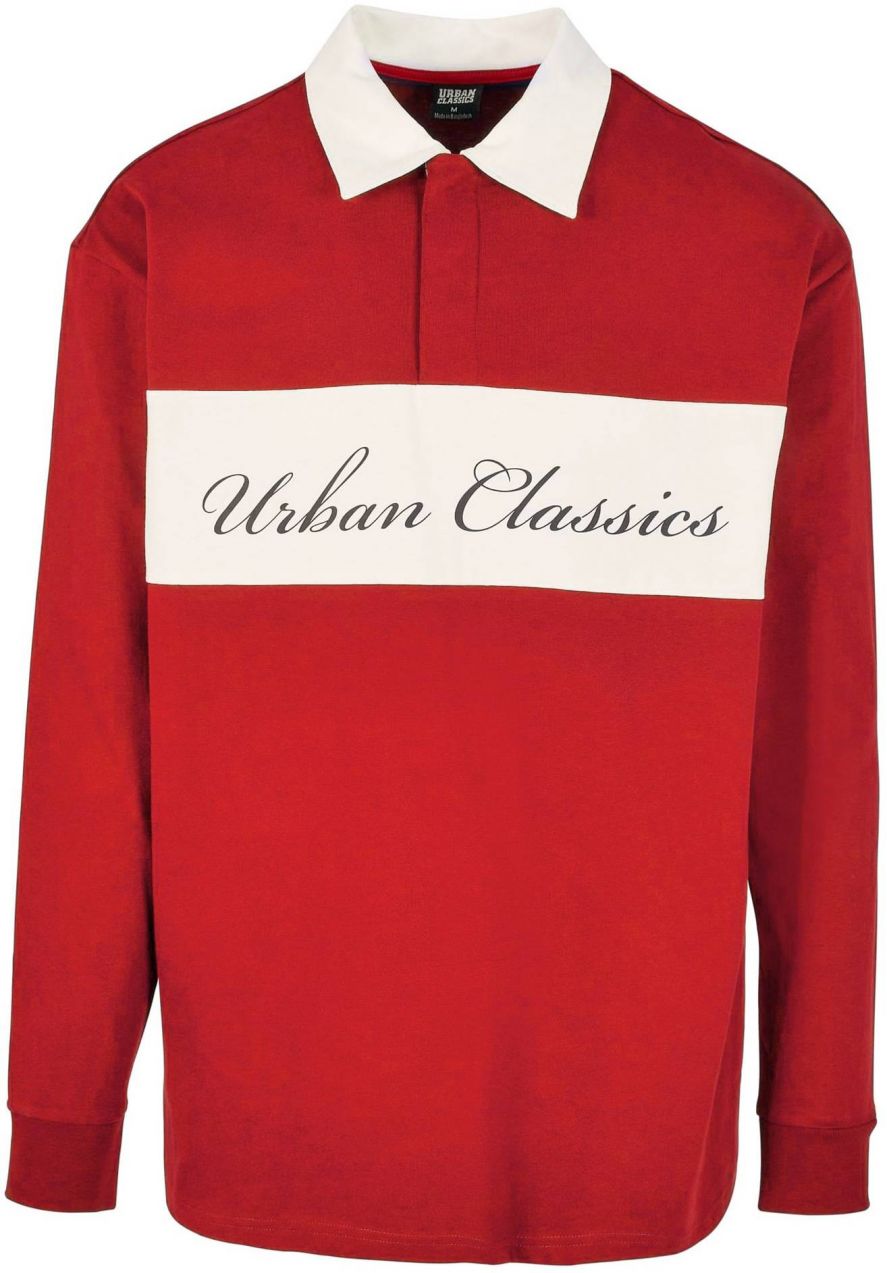 Urban Classics Tričko  červená / čierna / biela