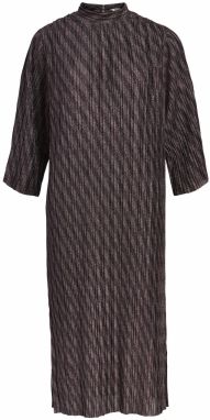 OBJECT Šaty  hrdzavo červená / čierna / strieborná