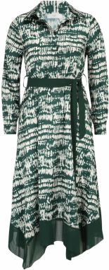 Wallis Petite Košeľové šaty  zelená / biela