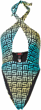 Misspap Jednodielne plavky  vodová / žltá / čierna