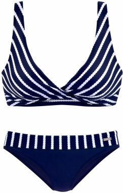 LASCANA Bikiny  námornícka modrá / biela