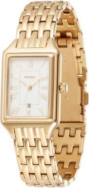 FOSSIL Analógové hodinky 'RAQUEL'  zlatá / biela