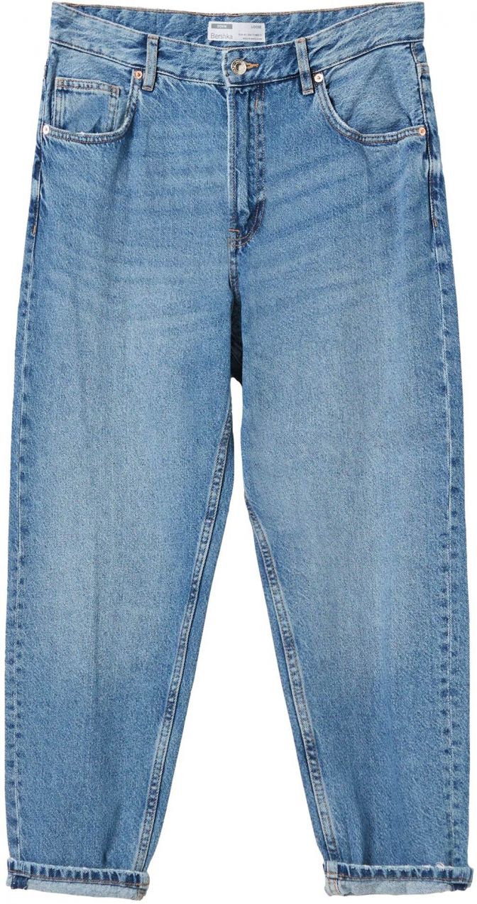 Bershka Džínsy  modrá denim