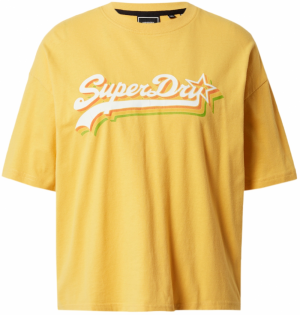 Superdry Tričko  žltá / zelená / oranžová / biela
