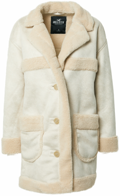 HOLLISTER Prechodný kabát  biela