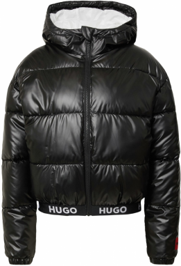 HUGO Zimná bunda 'Faryne'  čierna / biela