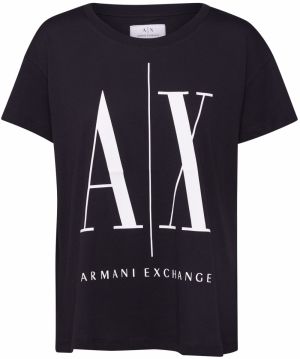 ARMANI EXCHANGE Tričko  čierna / biela