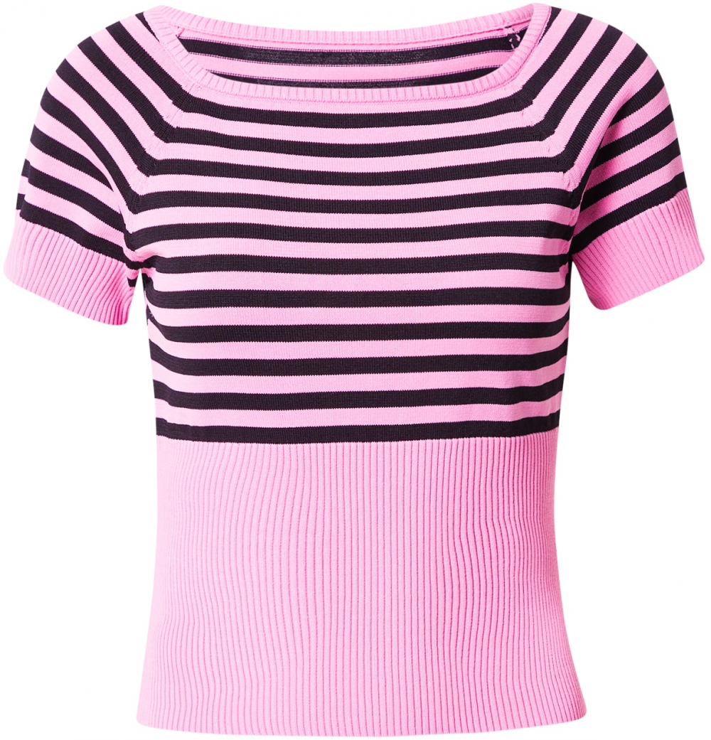 Bella x ABOUT YOU Tričko 'Sienna'  ružová / čierna