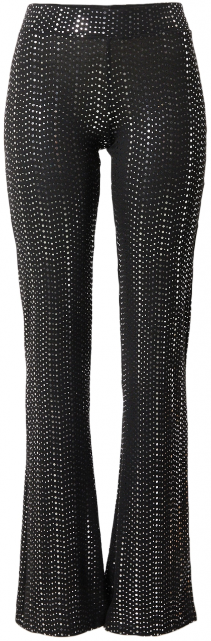 NEON & NYLON Nohavice 'RICCA'  čierna / strieborná