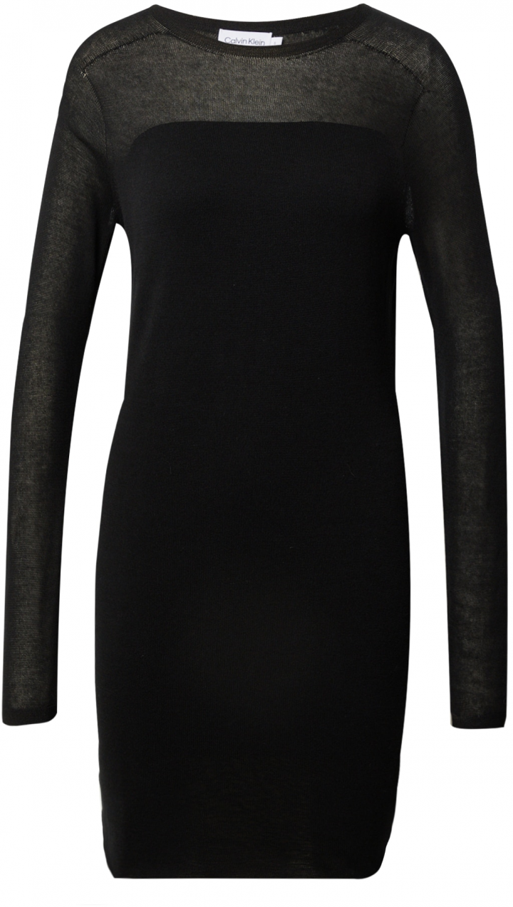 Calvin Klein Pletené šaty  čierna