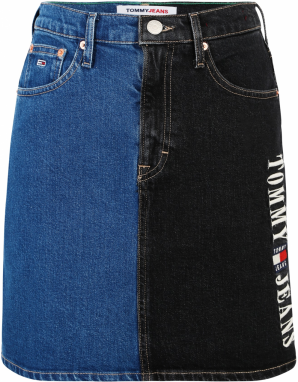 Tommy Jeans Sukňa  modrá denim / ohnivo červená / čierny denim / biela