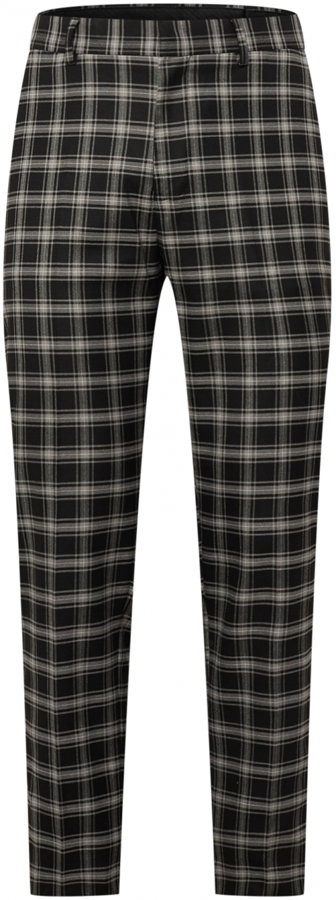 BURTON MENSWEAR LONDON Chino nohavice  čierna / prírodná biela