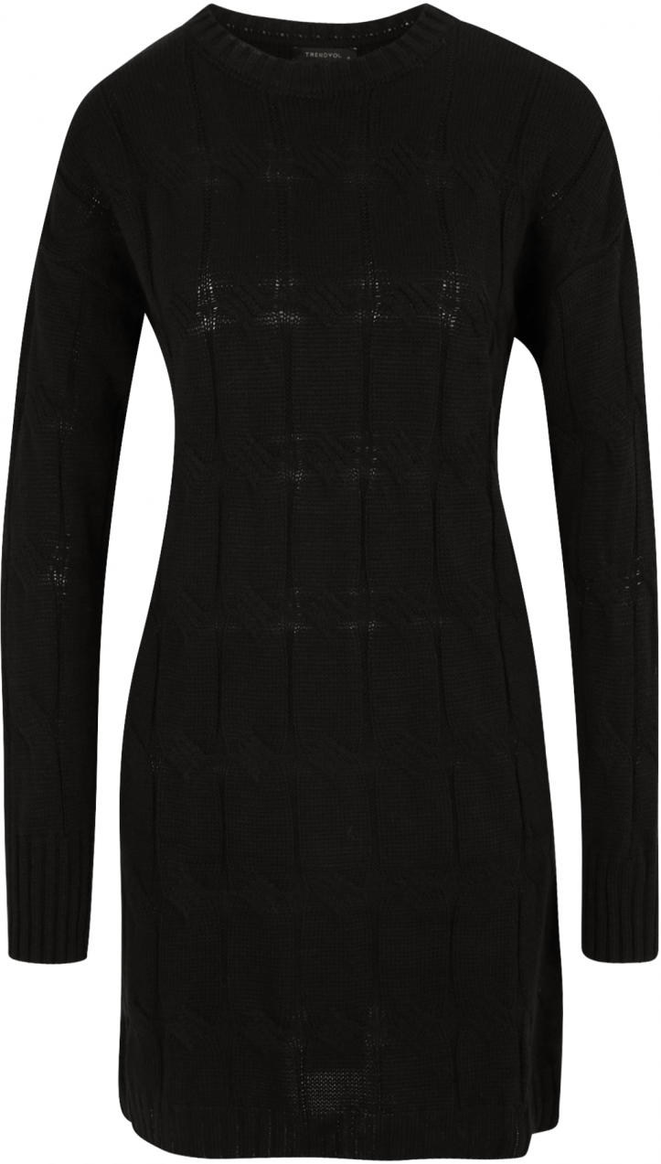 Trendyol Pletené šaty  čierna