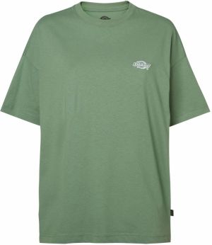 DICKIES Tričko  zelená / biela