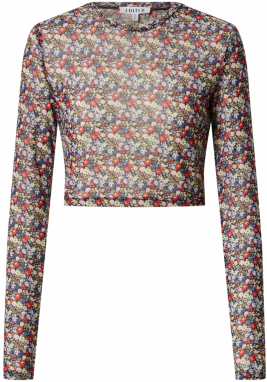 EDITED Tričko 'Oxana'  zmiešané farby / čierna