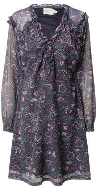 Atelier Rêve Šaty 'IRMURENO'  tmavomodrá / hnedá / burgundská / biela