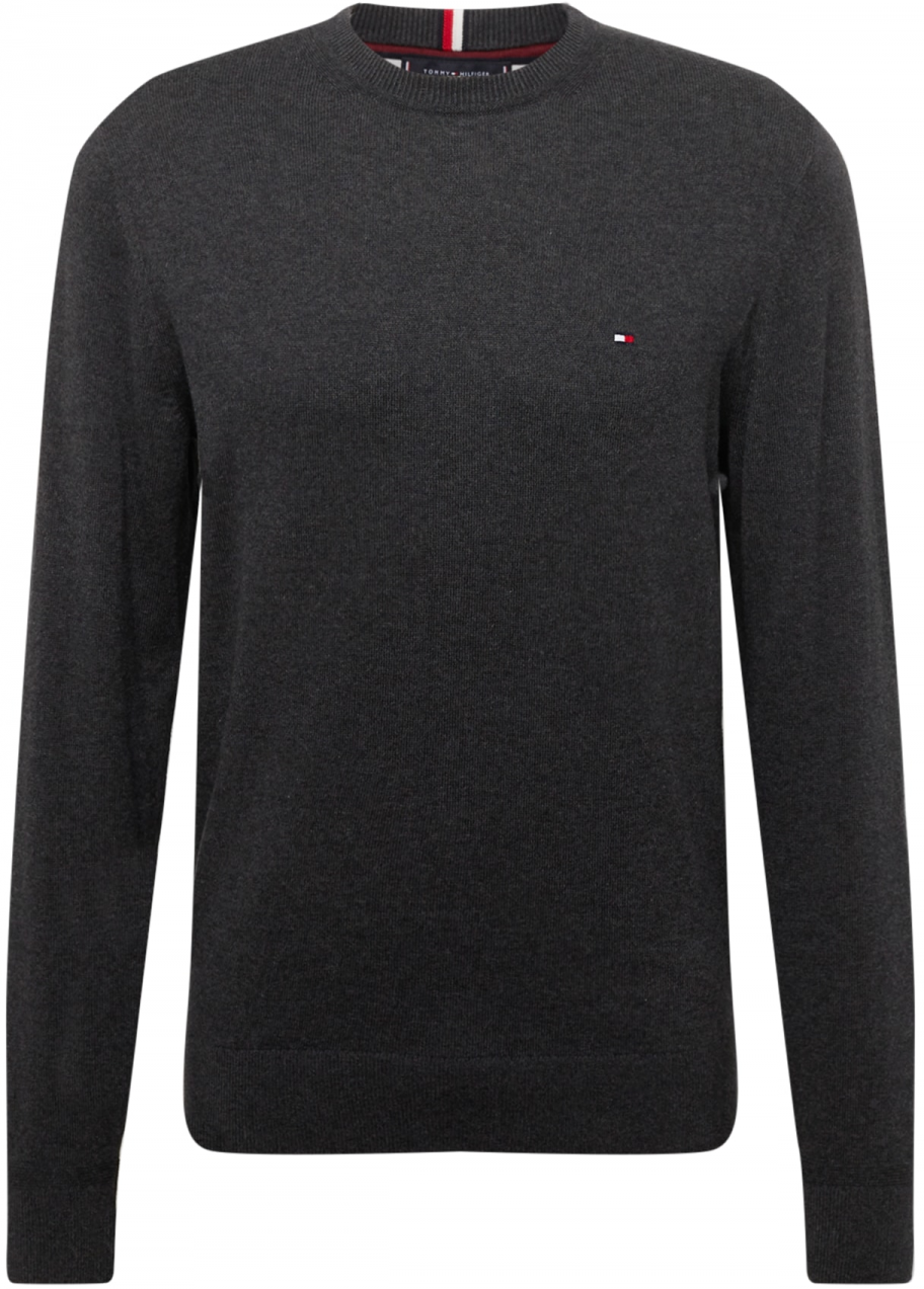 TOMMY HILFIGER Sveter  tmavomodrá / antracitová / jasne červená / biela