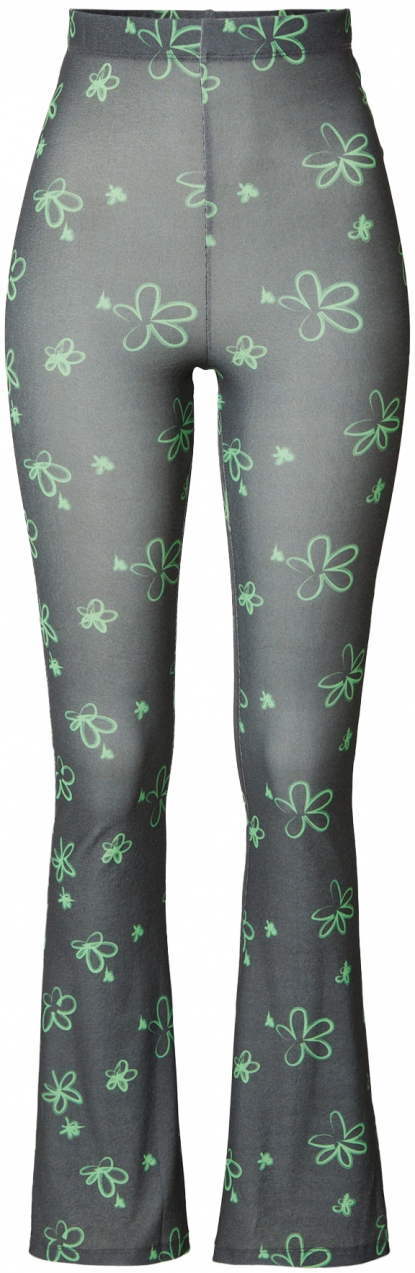 Nasty Gal Nohavice  limetová / čierna