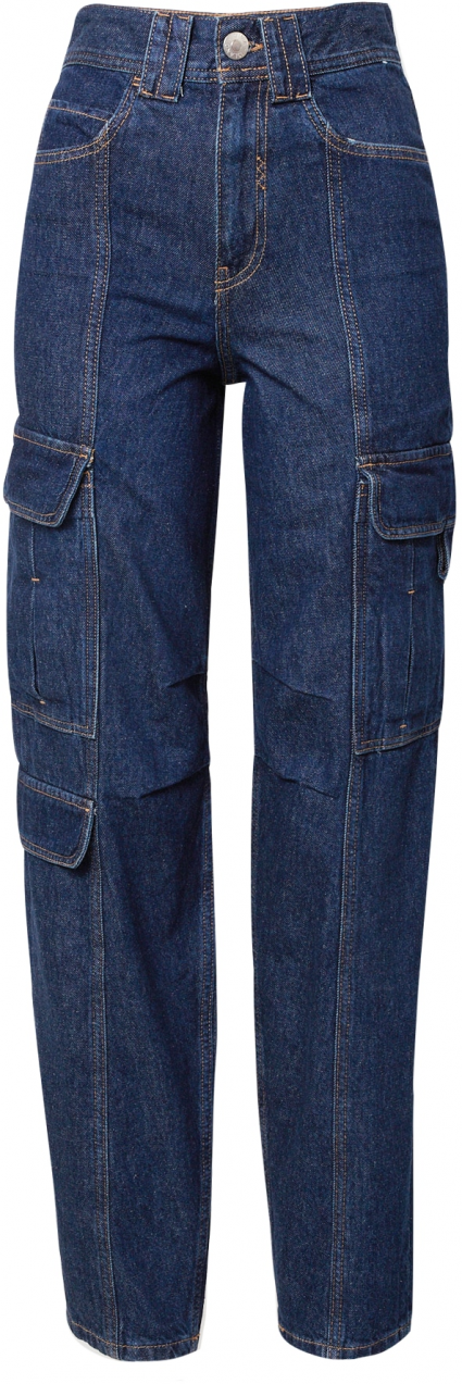 River Island Rifľové kapsáče  modrá denim
