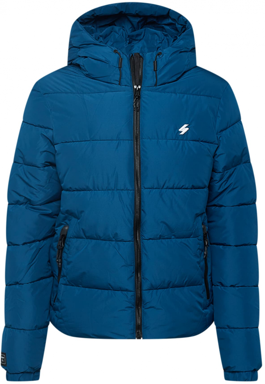 Superdry Zimná bunda  námornícka modrá / čierna / biela