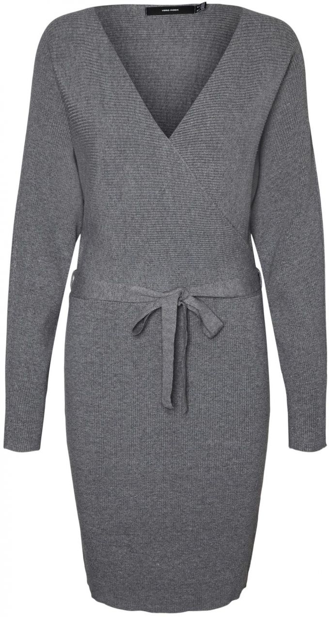 VERO MODA Pletené šaty  sivá melírovaná