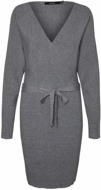 VERO MODA Pletené šaty  sivá melírovaná