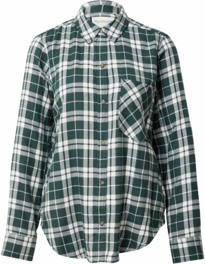 Abercrombie & Fitch Blúzka  tmavozelená / biela