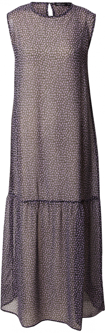 Nasty Gal Šaty  orgovánová / pastelovo fialová / čierna
