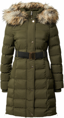 Warehouse Zimný kabát  béžová / zelená