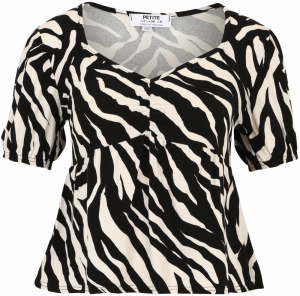 Dorothy Perkins Petite Tričko  čierna / biela