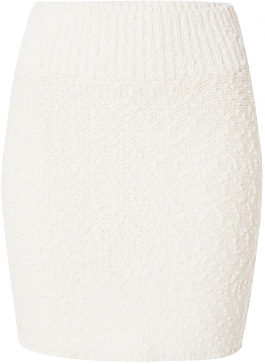 Oval Square Sukňa  prírodná biela