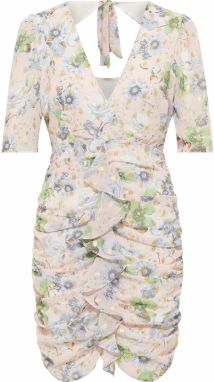 faina Letné šaty 'Koosh'  pastelovo modrá / sivá / svetlozelená / púdrová