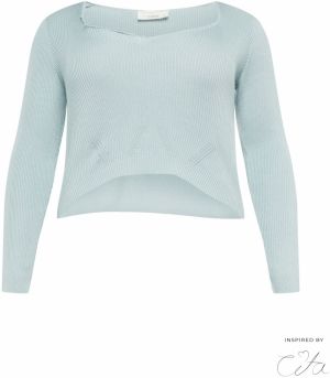 Guido Maria Kretschmer Curvy Collection Sveter 'Daphne'  svetlomodrá