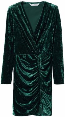 MANGO Kokteilové šaty 'TRASTI'  smaragdová
