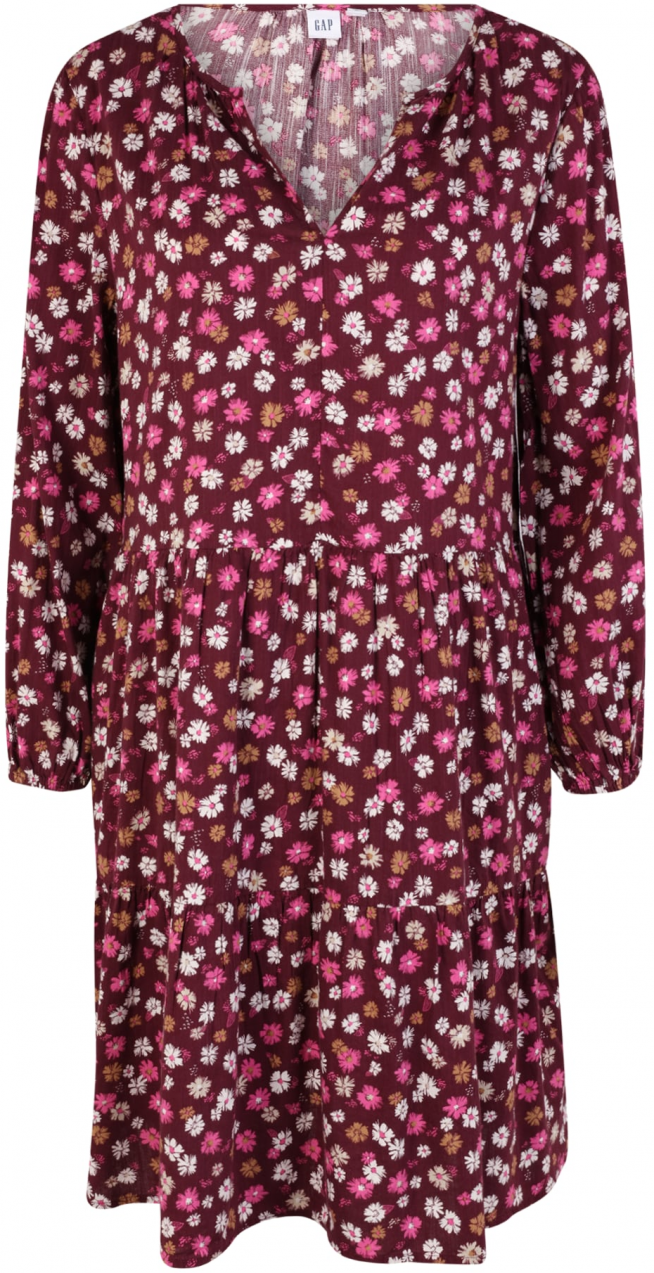 Gap Tall Šaty  béžová / farba lesného ovocia / ružová / biela