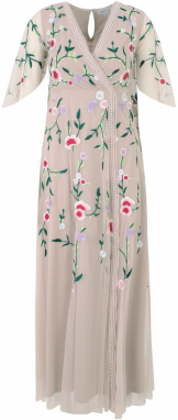 Frock and Frill Večerné šaty  zelená / svetlofialová / ružová / púdrová