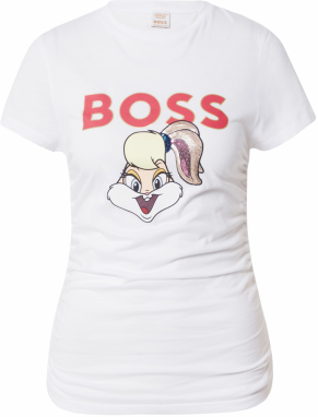 BOSS Black Tričko 'Ecabi'  modrá / žltá / červená / biela