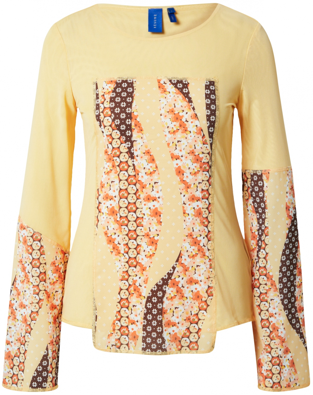 Résumé Blúzka 'OLVARS'  hnedá / žltá / oranžová / biela