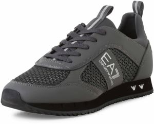 EA7 Emporio Armani Nízke tenisky  sivá / biela
