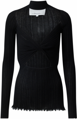 3.1 Phillip Lim Tričko  čierna / biela