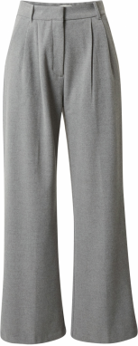 Abercrombie & Fitch Plisované nohavice  sivá melírovaná