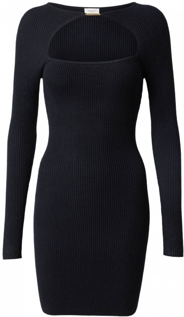 Abercrombie & Fitch Pletené šaty  čierna