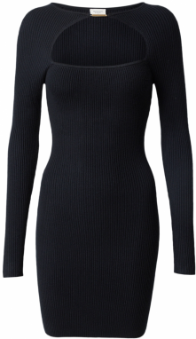 Abercrombie & Fitch Pletené šaty  čierna