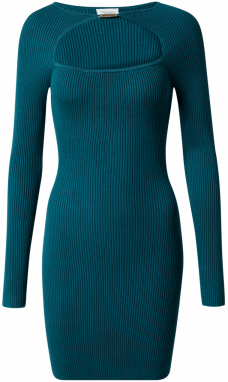 Abercrombie & Fitch Pletené šaty  enciánová