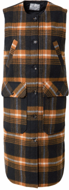 PULZ Jeans Vesta 'MOLLY'  sivá / tmavooranžová / čierna / biela