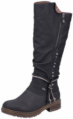 Rieker Čižmy  antracitová / čierna
