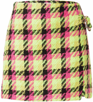 River Island Sukňa  limetová / fuksia / čierna