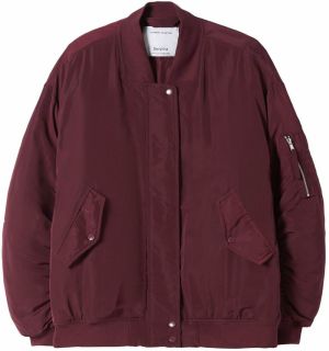 Bershka Prechodná bunda  burgundská
